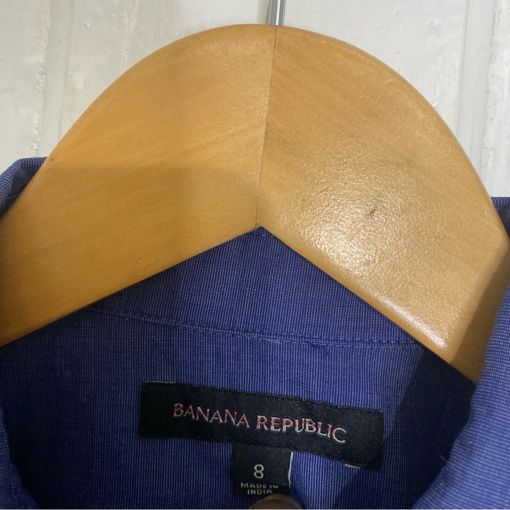 Banana Republic : size : 8 : casual blue denim chambray long sleeve shirt dress - Picture 10 of 11